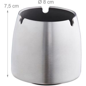 Produktbild für Aschenbecher Relaxdays silber, für Indoor &amp; Outdoor