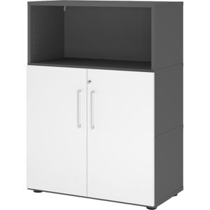Produktbild für Kombischrank Hammerbacher FW38T2KG, weiß / graphit