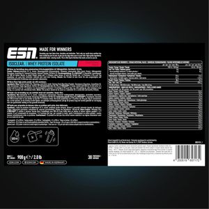 Produktbild für Proteinpulver ESN ISOCLEAR Whey Isolate, 908g