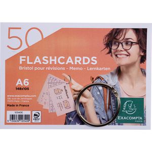 Produktbild für Karteikarten Exacompta Flashcards, 10340e, A6