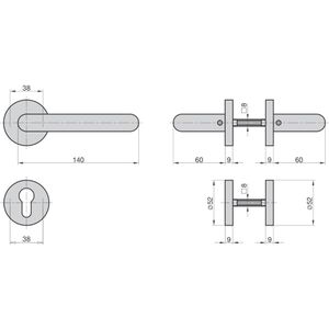 Produktbild für Drückergarnitur BASI 7306-2208