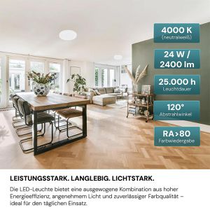 Produktbild für Deckenleuchte Luxula LX300253, weiß, LED