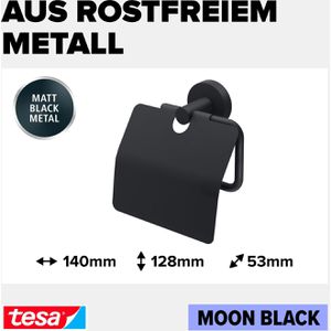 Produktbild für Toilettenpapierhalter Tesa Moon Black, schwarz