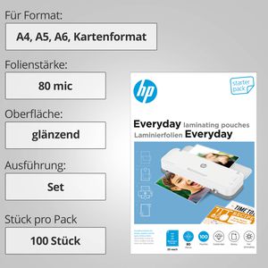 Produktbild für Laminierfolien HP Everyday 9158, Set