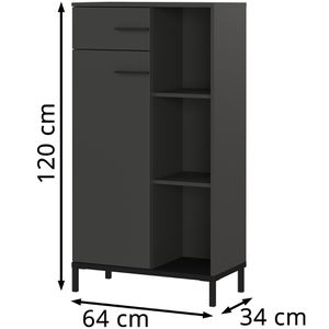 Produktbild für Kombischrank Germania Rovigo, graphit
