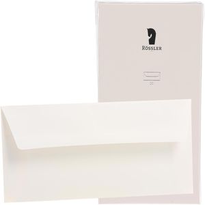 Produktbild für Briefumschläge Rössler-Papier Satin, weiß,DIN lang