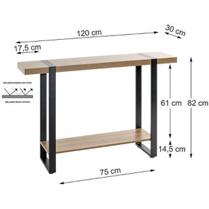Produktbild für Konsolentisch Haku-Möbel 37101, eiche