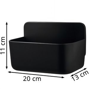 Produktbild für Duschablage Tesa Lavaa S, schwarz matt