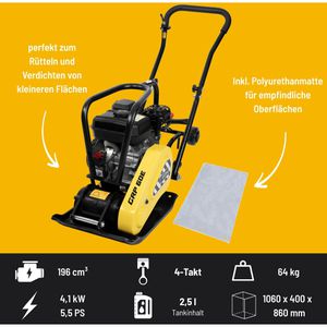 Produktbild für Rüttelplatte Güde GRP 60E, 55577, Benzin
