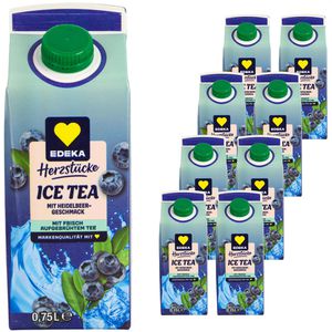 Produktbild für Eistee Edeka Herzstücke Heidelbeere, im Tetrapack