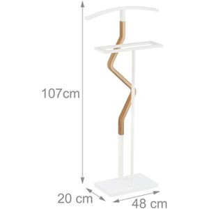 Produktbild für Herrendiener Relaxdays 10032065, braun / weiß