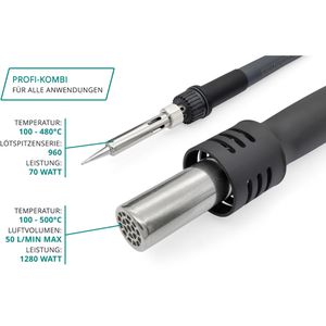 Produktbild für Lötstation QUICK QU709D+, 2in1 Reworkstation