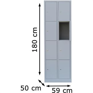 Produktbild für Schließfachschrank ClassiX X-520420, lichtgrau