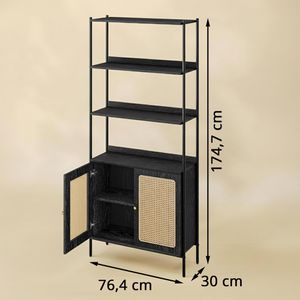 Produktbild für Bücherregal Vasagle LLS124B56, schwarz