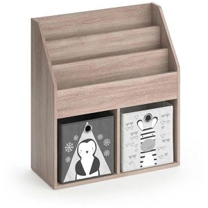 Bücherregal Vicco Luigi, sonoma eiche, mit 2 Faltboxen