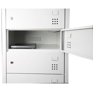 Produktbild für Schließfachschrank Lüllmann 526430, lichtgrau