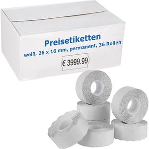 Produktbild für Preisetiketten Böttcher-AG weiß, 26 x 12 mm