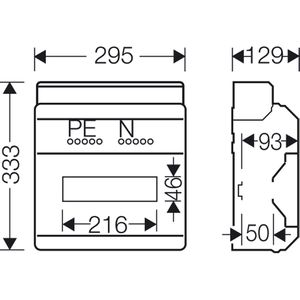 Produktbild für Sicherungskasten Hensel KV 1512, IP54 für Feuchtraum