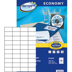 Universaletiketten Europe100 ELA049, weiß