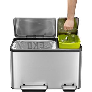 Produktbild für Mülleimer EKO EcoCasa, VB912845, matt silber