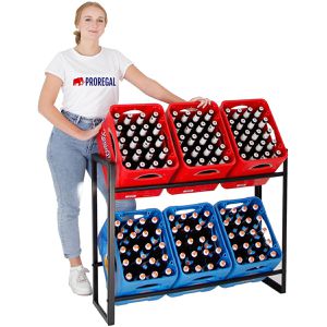 Produktbild für Getränkekistenregal PROREGAL Königssee, für 6 Kisten