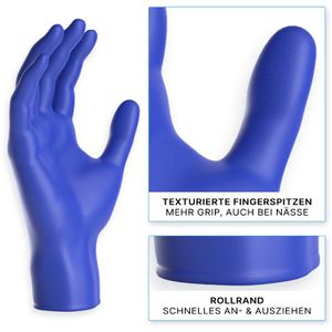 Produktbild für Einmalhandschuhe Arnomed Nitril Ocean Blue, blau, 100 Stück