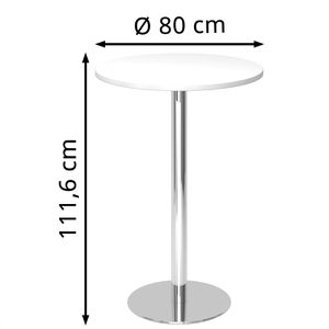 Produktbild für Stehtisch Hammerbacher STH08, weiß
