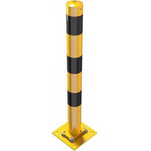 Produktbild für Absperrpfosten Schake 489NPBG, schwarz/gelb, aus Metall