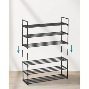 Produktbild für Schuhregal Songmics LSA13BK, aus Metall