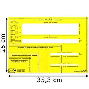 Produktbild für Schablone DeutschePost 913900002, Formatschablone