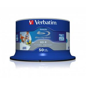 Produktbild für Blu-ray-Rohlinge Verbatim 43812, bedruckbar, BD-R