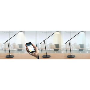 Produktbild für Schreibtischlampe Unilux Sunlight, schwarz, LED, dimmbar