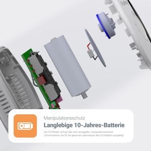Produktbild für CO-Melder Fireangel FA-3322-EUX10, mit Batterie