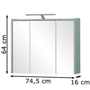 Produktbild für Spiegelschrank Schildmeyer Carlos 153655, pistaziengrün