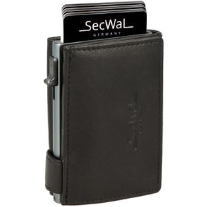 Produktbild für Kreditkartenetui SecWal Echt Leder, schwarz, für 10 Karten
