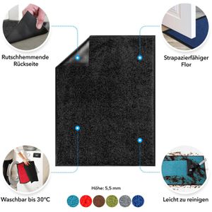 Produktbild für Schmutzfangmatte Floordirekt Monochrom