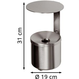 Produktbild für Aschenbecher VAR WH16, 32231, für Outdoor, mit Dach