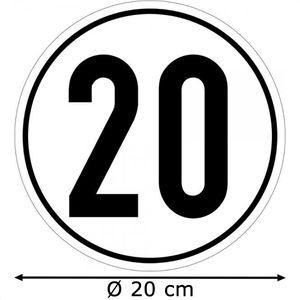 Produktbild für Fahrzeugkennzeichnung SafetyMarking Geschwindigkeitsschild 20