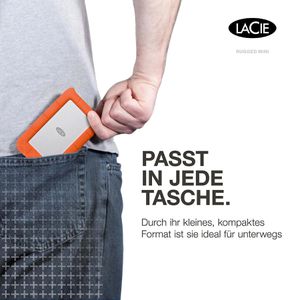 Produktbild für Festplatte LaCie Rugged Mini LAC301558