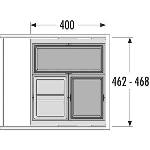 Produktbild für Einbaumülleimer Hailo AS Cargo Synchro 500,3608531