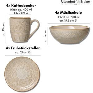 Produktbild für Tafelservice Ritzenhoff&amp;Breker Omara, Steingut