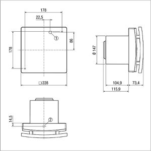 Produktbild für Badlüfter Maico ECA 150 ipro RCH 0084.0088, Ø 150 mm