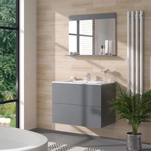 Produktbild für Waschtisch Vicco Izan, hängend, grau