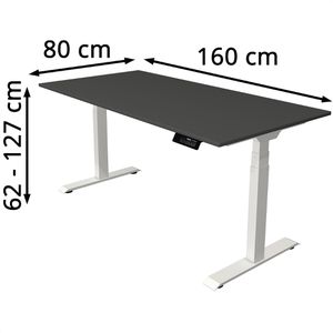 Produktbild für Schreibtisch Kerkmann Move 1 stable, anthrazit / weiß