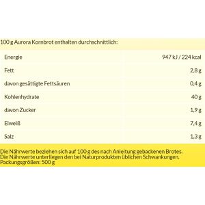 Produktbild für Brotbackmischung Aurora Kornbrot