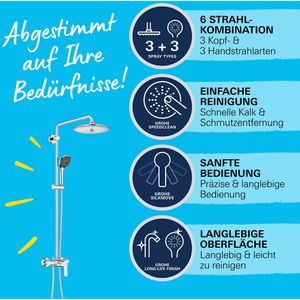 Produktbild für Duschsystem GROHE Vitalio Joy System 260, 27684001, verchromt