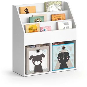 Produktbild für Bücherregal Vicco Luigi, weiß, mit 2 Faltboxen