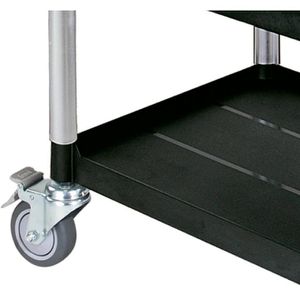 Produktbild für Servierwagen Böttcher-AG schwarz, Aluminium / Kunststoff