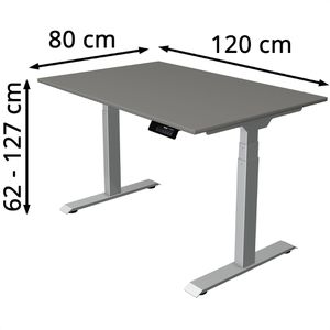 Produktbild für Schreibtisch Kerkmann Move 1 stable, graphit / silber