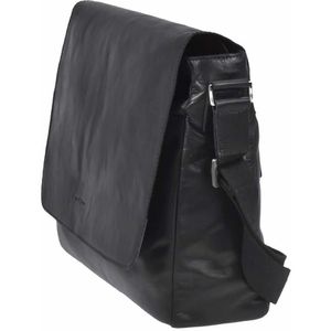 Produktbild für Umhängetasche Greenburry Pure Black 1101-20, Echt Leder